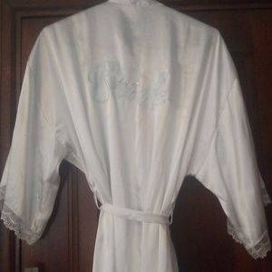 Satin bride wrap robe NWT